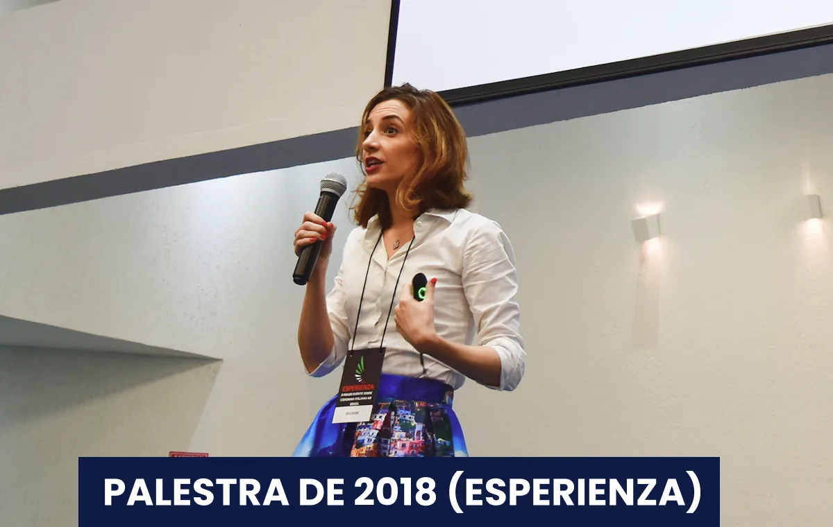 Giulia Nardini palestrando no Esperienza 2018